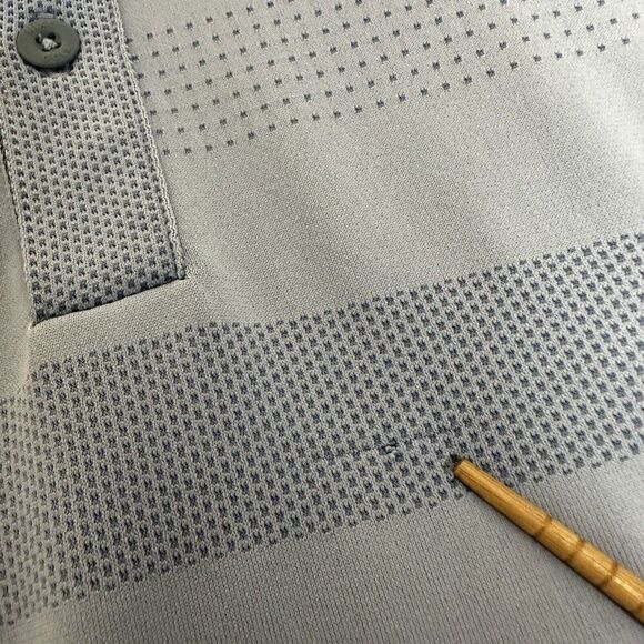 Nike Zonal Cooling Polo Shirt Men 2XL Blue Striped Short Sleeve Performance Golf - Picture 4 of 7